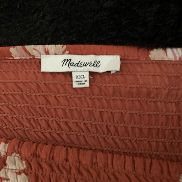 Madewell Womens Georgette Lucie Smocked Top Size 2X Puff
Sleeve Floral Rust NWOT - Picture 2 of 8